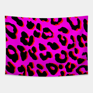 Leopard Print Pink Tapestry