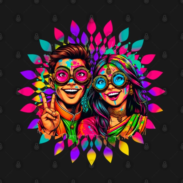 T shirt for Happy Holi festival celebration 02 by fadinstitute