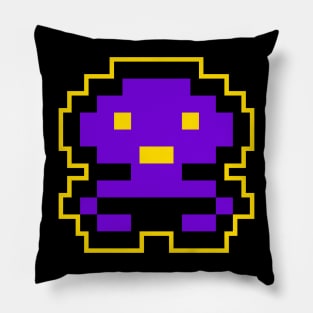 Purple Alien Cutes Gaming 8 Bit Pillow