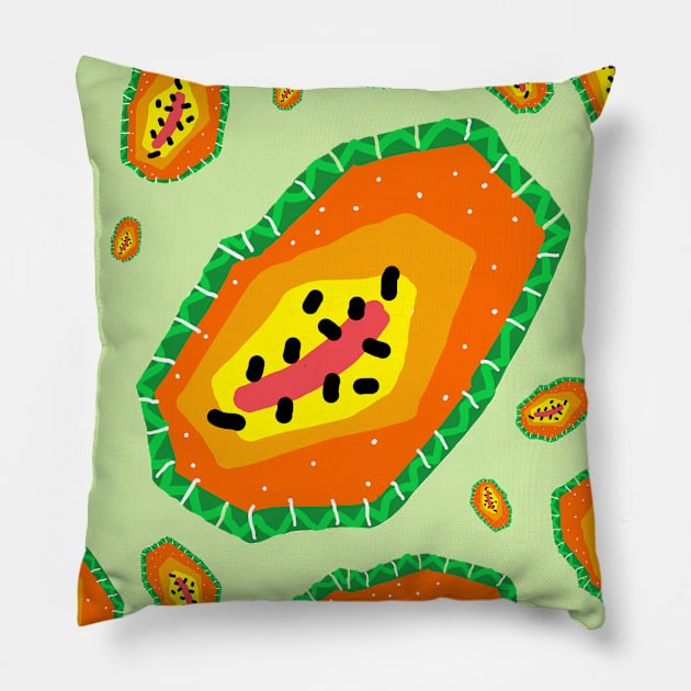Abstract fruit Pillow by adelwins