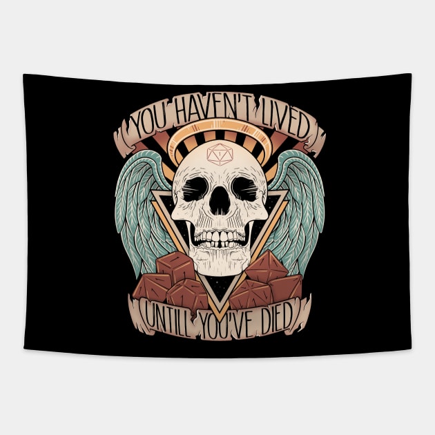 When your DND Character Dies Tapestry by Glassstaff