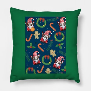 Gnome Pattern Christmas Pillow