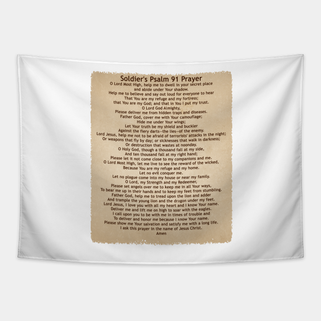 Soldier's Prayer - A Psalm 91 Prayer for Soldiers on T-shirts - Psalm ...