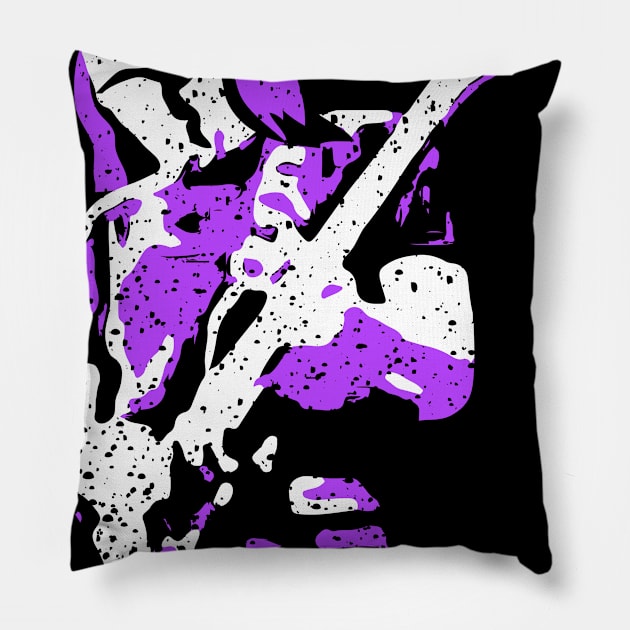 Rock Guitar Player Pillow by jazzworldquest