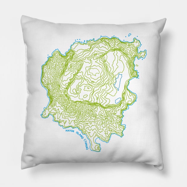 Mayor Island (Tuhua) Pillow by simplistictees