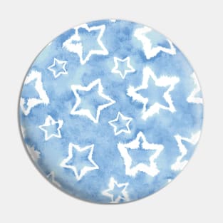 Baby Blue Tie Dye Stars Pin