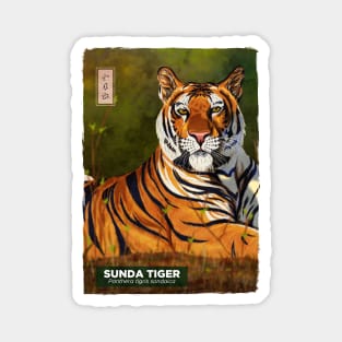 Sunda Tiger - White Magnet