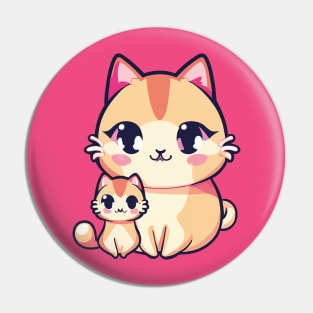 Cute Kawaii Cats Best Mom Ever Pin