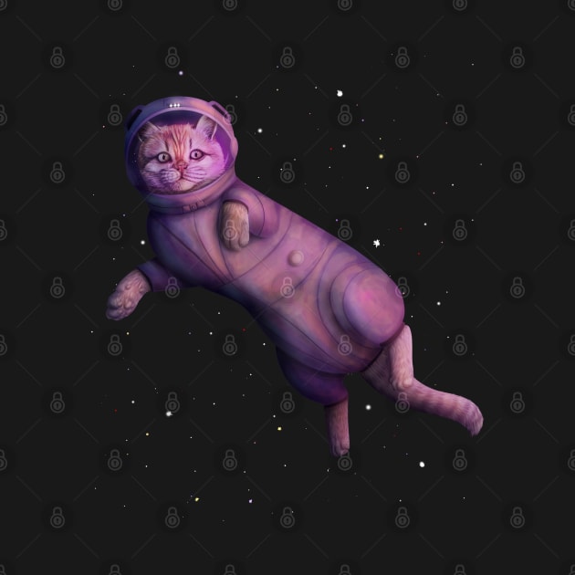 Space cat by Mehu Art