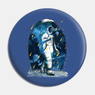 Astronaut spaceman meteor shower galaxy Pin