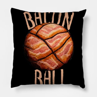 Bacon Ball, Basketball, Funny Basketball Pillow