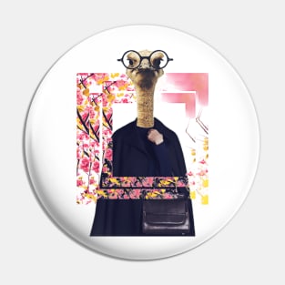 Ostrich Geek On Fleek Pin