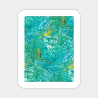 Marbled Paper Abstract : Pellucid Pools Magnet