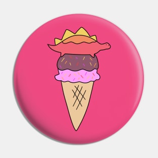 Icecream Stegosaurus Pin