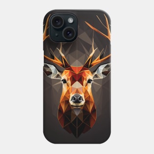 Triangle Deer - Abstract polygon animal face staring Phone Case