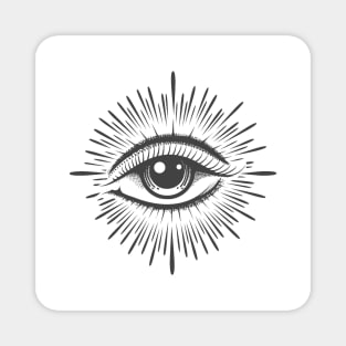 All seeing eye masonic symbol tattoo. Vision of Providence emblem Magnet