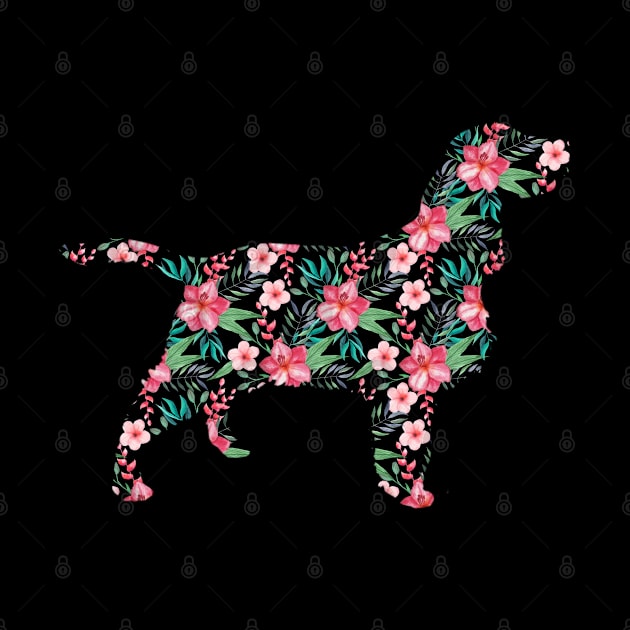 Floral Spaniel design. Perfect present for mother dad friend him or her by SerenityByAlex