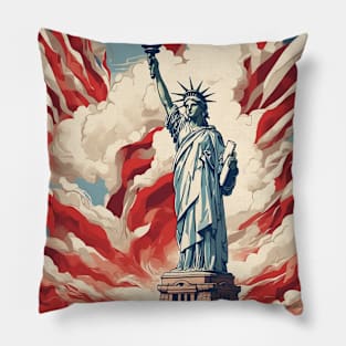 New York United States of America Tourism Vintage Poster Pillow