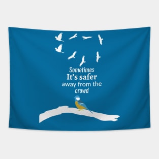 Nature lover white Introvert sentiments Eagle design Tapestry