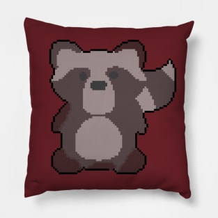 Red Panda Prowess: Pixel Art Design for Fashionable Apparel Pillow