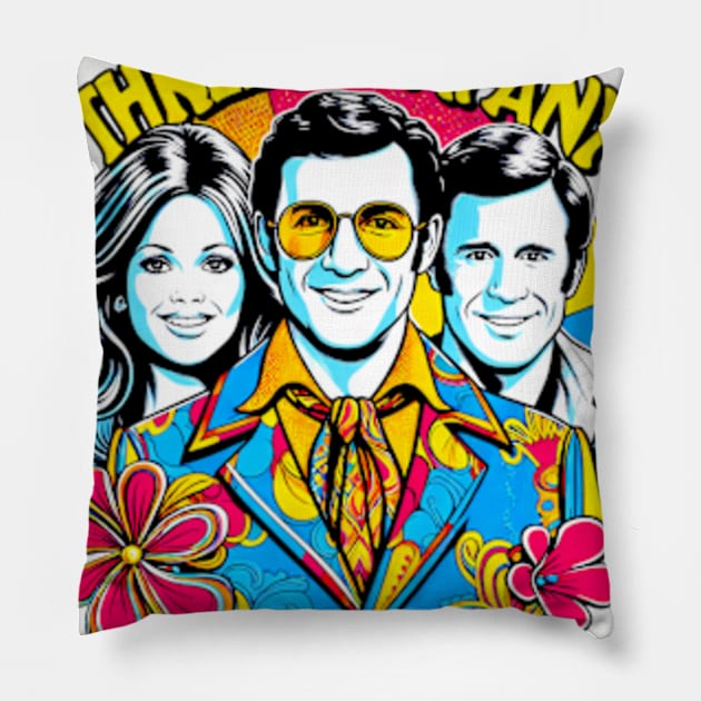 Retro Three's Company Pillow by elegantelite