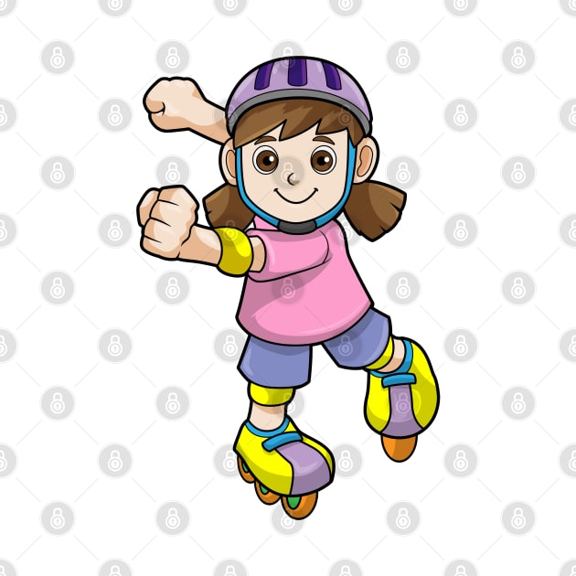 Girl as Skater with Skates & Helmet by Markus Schnabel