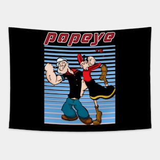 Olive Oyls Sassiness Join Popeyes Leading Lady in Her Adventures with this Classic Cartoon Tapestry