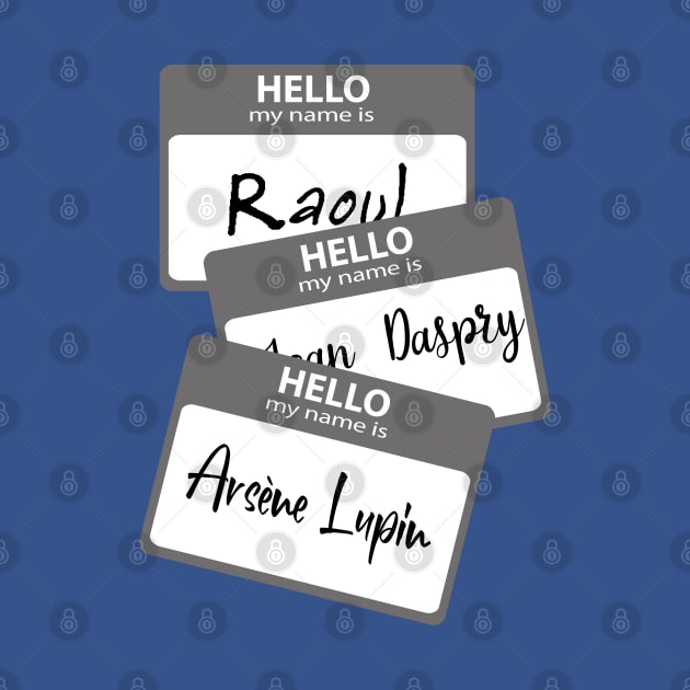 Arsène Lupin book name tag by Bookishandgeeky