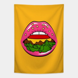 Burger Lips Tapestry