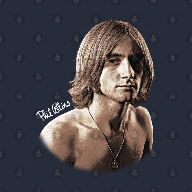 Phil Collins Long hair Fan Art by Bingung Mikir Nama Design