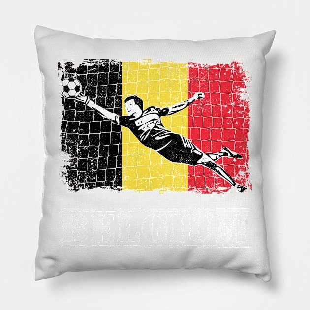 Belgium Soccer Supporter Goalkeeper Shirt Pillow by zeno27