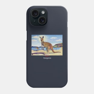 Kangaroos on beach Phone Case