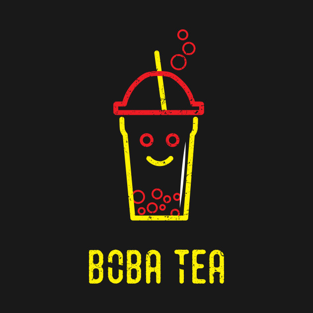 Disover Boba Tea Red and Yellow - Boba Tea - T-Shirt