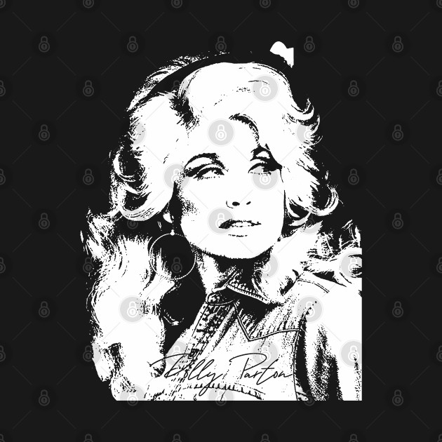 DOLLY PARTON WHITE SHILLOUETTE