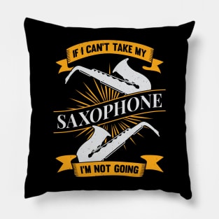 Saxophone Sax Player Instrument Saxophonist Gift Pillow