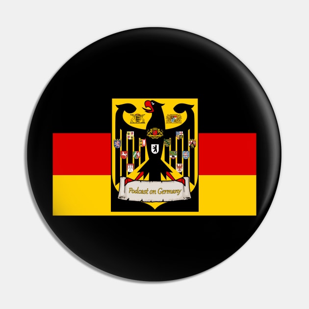 Podcast on Germany with German Flag Pin by ncollier