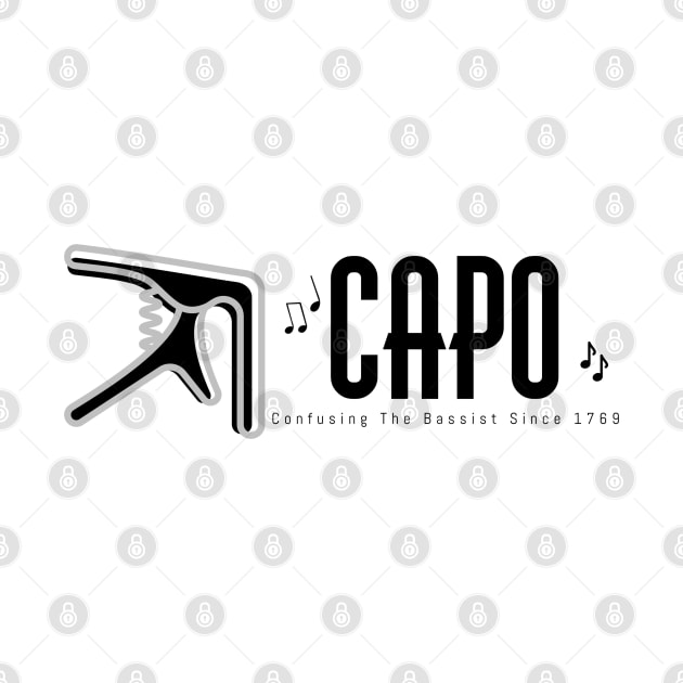 Capo Confusing The Bass Player Funny Musician Joke by GrooveGeekPrints