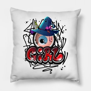 Graffit Monster Eye Girl Family Pillow