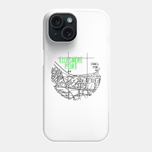 Ellesmere Port Map (Green & White) Phone Case