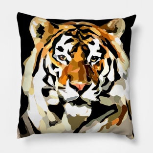 Wild and Free tiger illustration Pillow