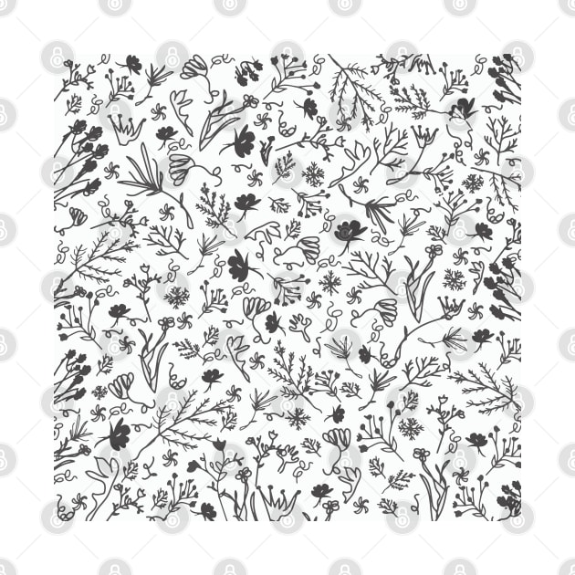 Botanical-Pattern, set, black,3, botanic, nature, botanical, floral, flowers, floral-pattern, leaves, plants, minimalist, garden, jungle, leaf, exotic, tropical, flower, boho, cacti, succulent, digital, graphic-design, pattern, by PrintedDreams