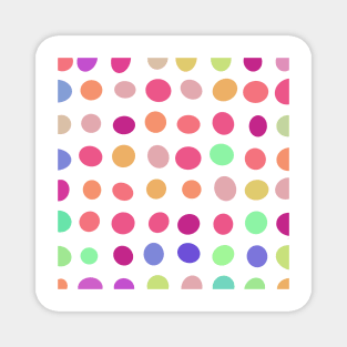 Colorful polkadots, spotty, dosts, cute modern art Magnet