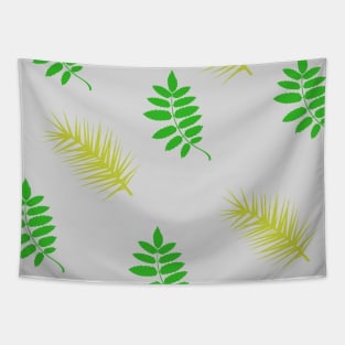 Green and yellow palm leaves pattern design Tapestry