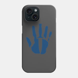 blue hand no seal Phone Case