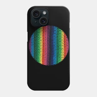 Rainbow crochet Phone Case