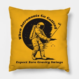 When Astronauts Go Golfing, Expect Zero Gravity Swings Astronaut Golf Pillow