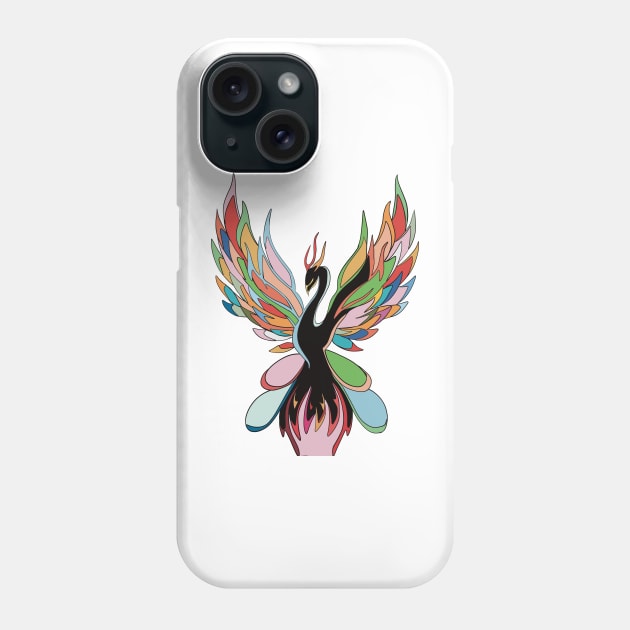 Phoenix 4 Phone Case by Abstract Scribbler