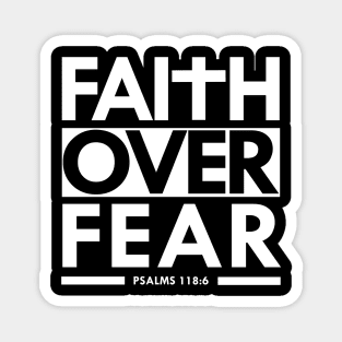 Faith Over Fear Bible Scripture Verse Christian Magnet