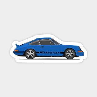 supercar 911 carrera rs turbo 1972 side blue Magnet