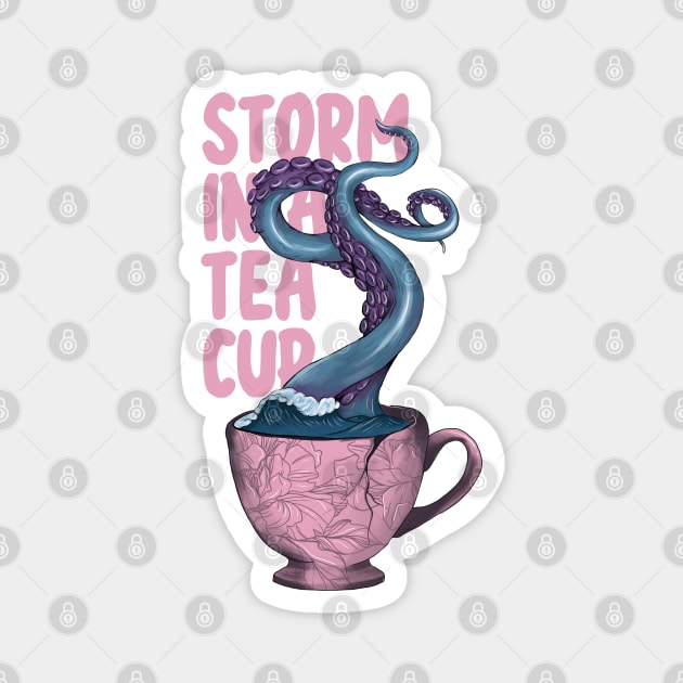 Storm in a tea Magnet by Jess Adams